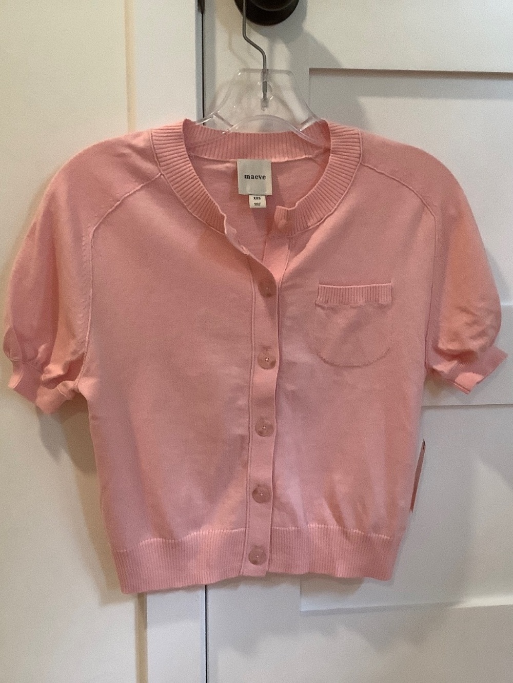 Anthropologie Maeve Shrunken Pink Sweater, XXS, NWT